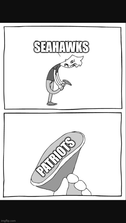 SEAHAWKS PATRIOTS | image tagged in eww i stepped on shit 2 | made w/ Imgflip meme maker
