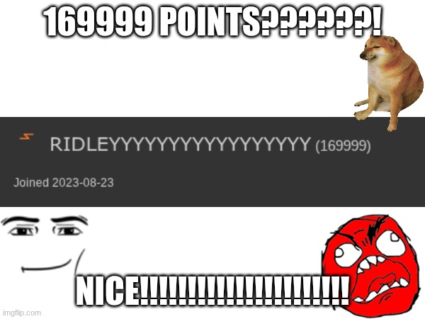 Thank you all, this is a HUGE milestone for me. | 169999 POINTS??????! NICE!!!!!!!!!!!!!!!!!!!!!! | image tagged in points,imgflip points | made w/ Imgflip meme maker