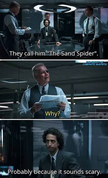 True Lies Sand Spider Blank Meme Template
