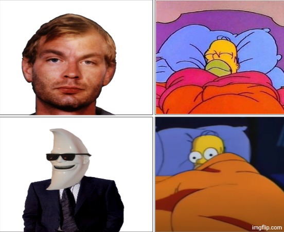 Moonman.exe is scary | image tagged in homer simpson sleeping | made w/ Imgflip meme maker