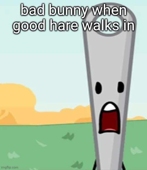 eg. X all the Y | bad bunny when good hare walks in | image tagged in eg x all the y | made w/ Imgflip meme maker