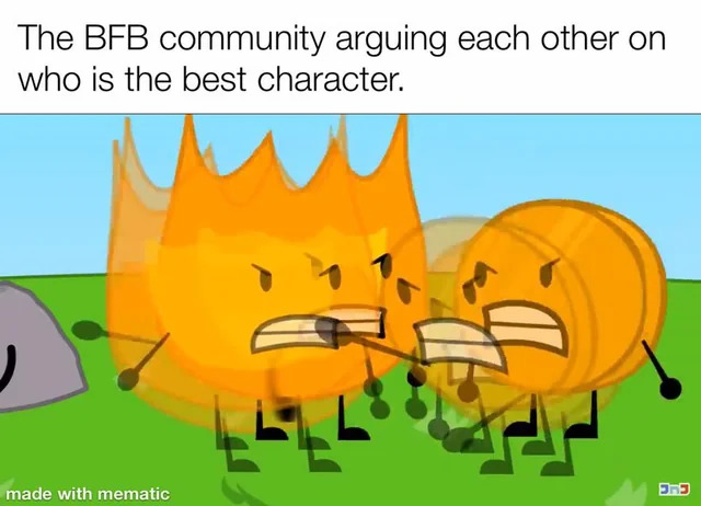 bfdi fiery and coiny Blank Meme Template