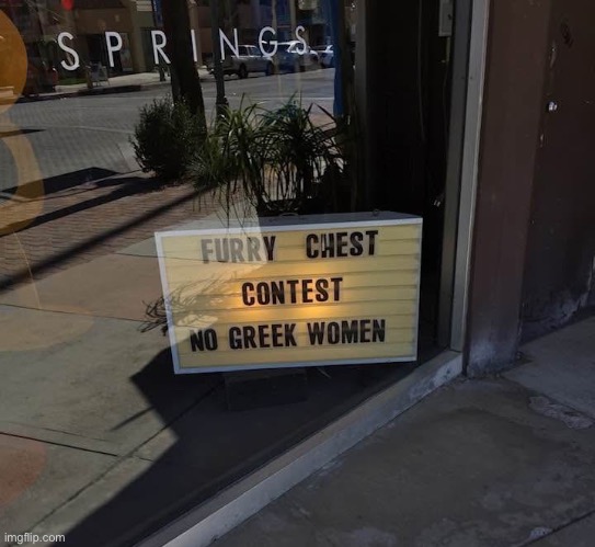 Furry chests | image tagged in chest,furry,greek | made w/ Imgflip meme maker