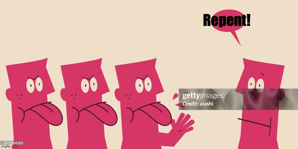 STIFF - NICKED PEOPLE | Repent! | image tagged in crucify him | made w/ Imgflip meme maker