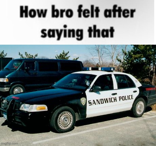 how bro felt after saying that | image tagged in police,sandwich,food,relatable,funny,memes | made w/ Imgflip meme maker