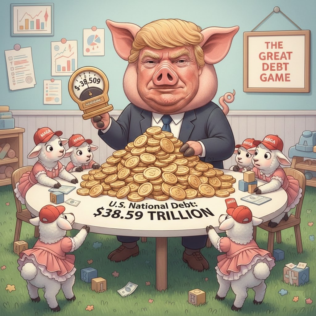 $38.59 Trillion U.S. National Debt Blank Meme Template