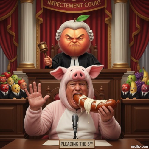 SLOBIN' THE KNOB | image tagged in plead the 5th,constitution,courtroom,impeach trump,impeachment,jeffrey epstein | made w/ Imgflip meme maker