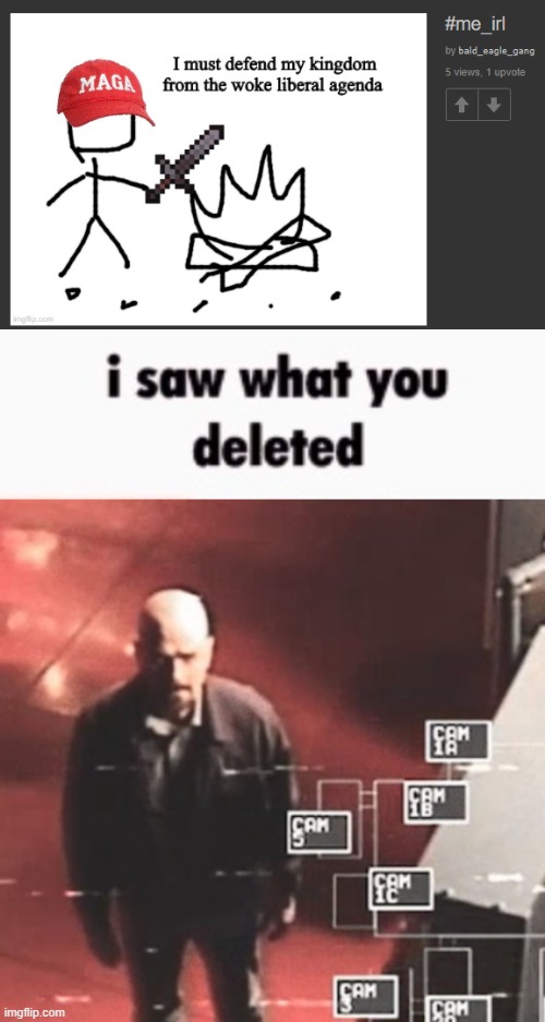 you ain't slick | image tagged in i saw what you deleted | made w/ Imgflip meme maker