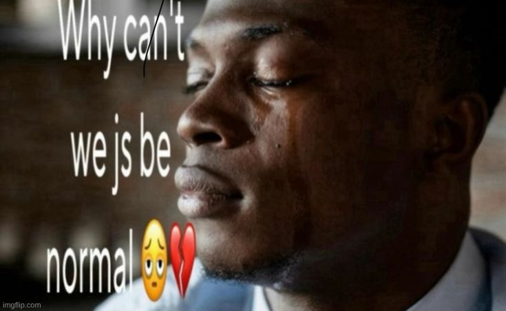 Why can't we js be normal | image tagged in why can't we js be normal | made w/ Imgflip meme maker