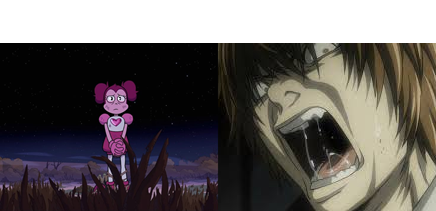 Spinel vs Light Yagami Blank Meme Template