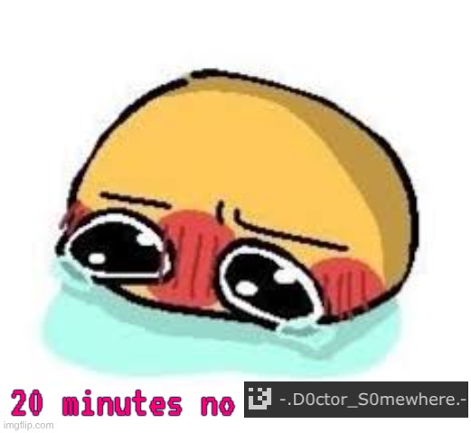 the one downside to staying up so late... | 20 minutes no | image tagged in amb shamb bbbmba | made w/ Imgflip meme maker