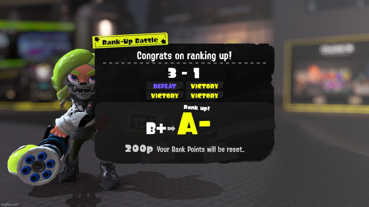 finally ranked up in splatoon | made w/ Imgflip meme maker