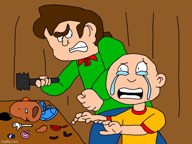 Goanimate Boris Smash Caillou’s Mr. Potato Head | image tagged in goanimate boris smash caillou s mr potato head | made w/ Imgflip meme maker