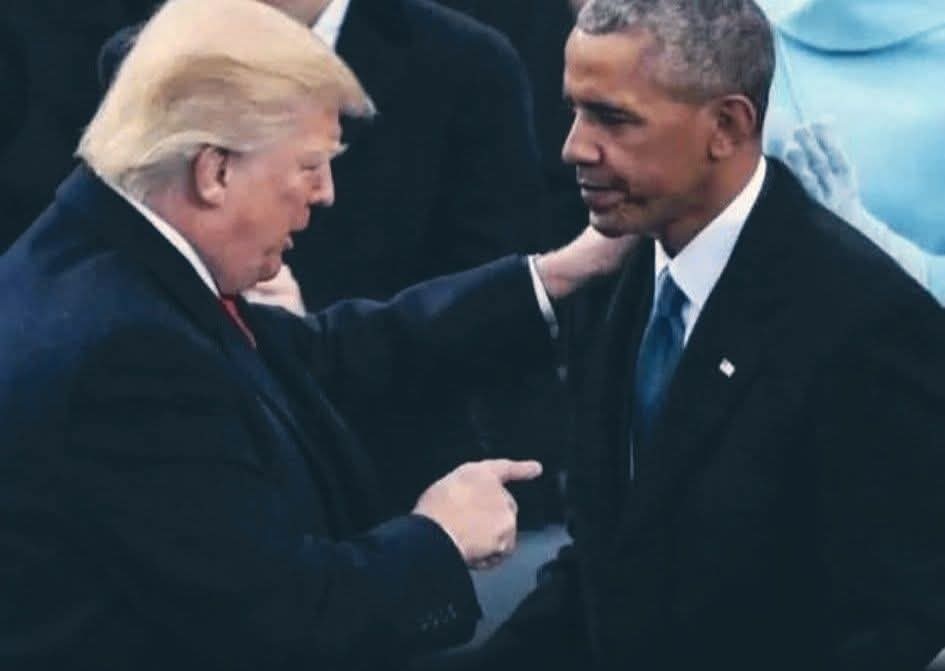 Trump Obama pull my finger Blank Meme Template