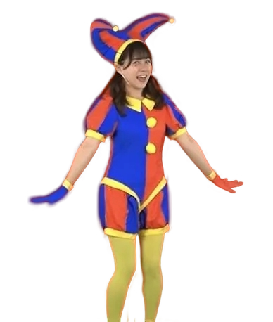 Pomni Cosplayer Blank Meme Template