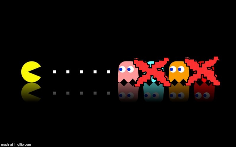 image tagged in pac man ghost hunter | made w/ Imgflip meme maker