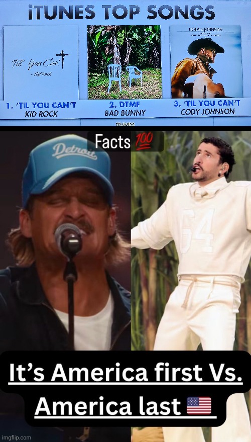 Jesus first | image tagged in kid rock,bad bunny,bugs bunny communist,usa,jesus christ,nfl football | made w/ Imgflip meme maker