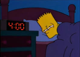 Bart Simpson 4 a.m. Waking Up Blank Meme Template
