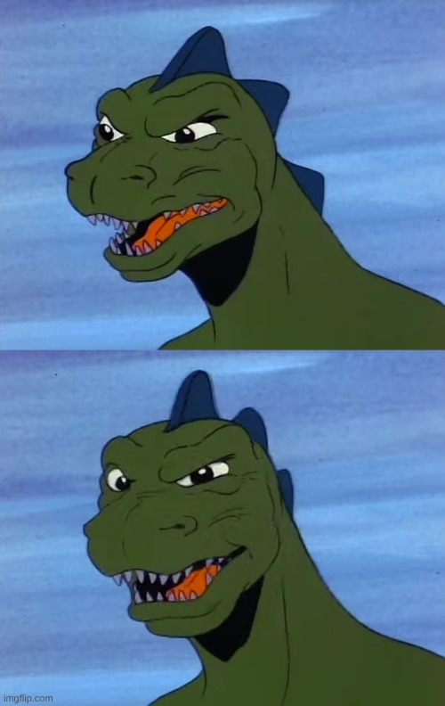 High Quality Hanna Barbera godzilla Blank Meme Template