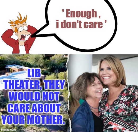 Would the GOV. spend all this money and attention if your mom was kidnaped . Elitist BS. | ' Enough , i don't care '; LIB THEATER, THEY WOULD NOT CARE ABOUT YOUR MOTHER. | made w/ Imgflip meme maker