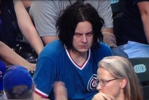 High Quality Jack White at Cubs Blank Meme Template