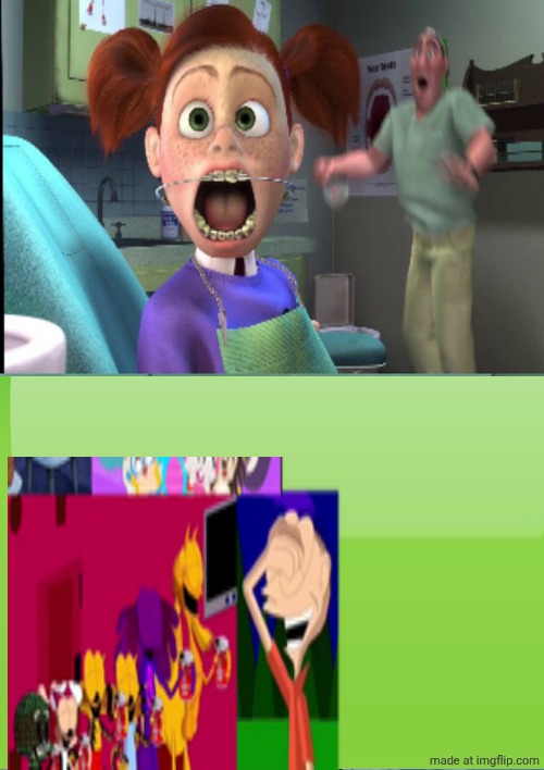 The main Seven laughing | image tagged in deviantart,crossover,disney,pixar | made w/ Imgflip meme maker