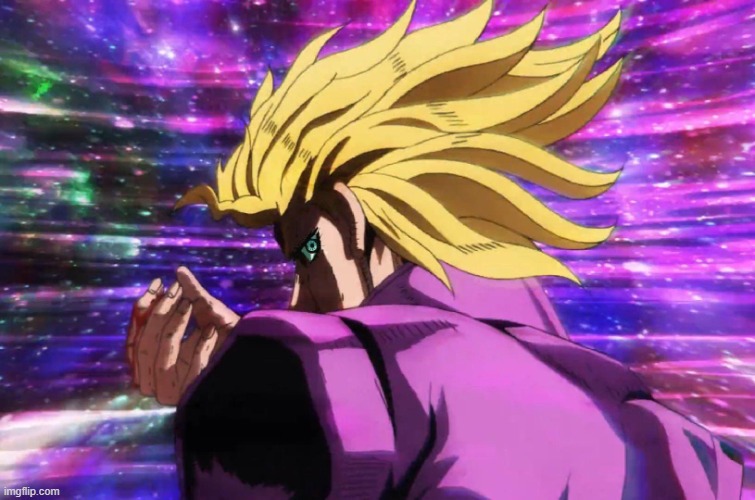 JoJo's Bizarre Adventure Giorno DIO pose 2 | image tagged in jojo's bizarre adventure giorno dio pose 2 | made w/ Imgflip meme maker
