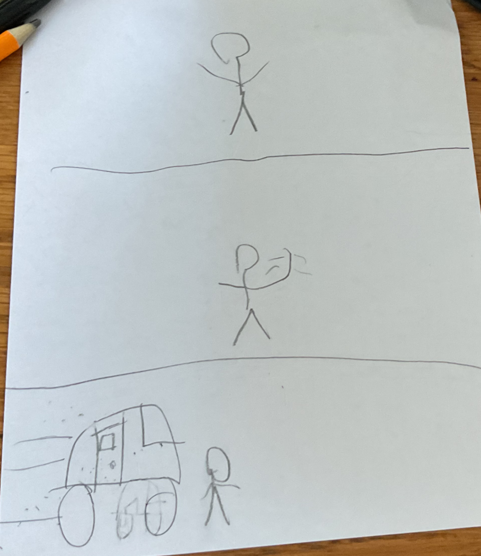 High Quality Stickman gets run over by car Blank Meme Template