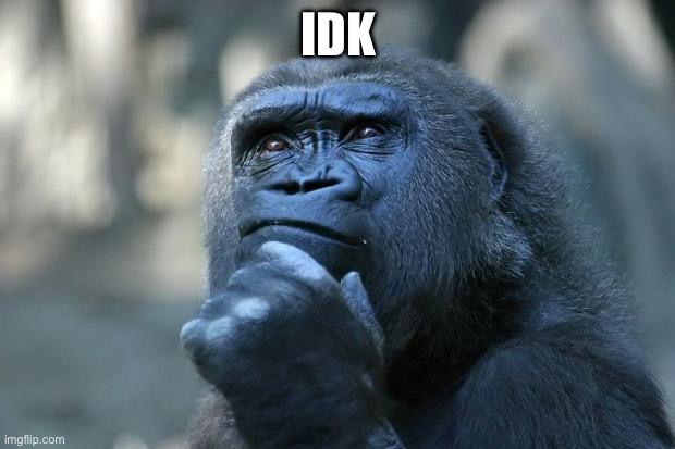 Deep Thoughts | IDK | image tagged in deep thoughts | made w/ Imgflip meme maker