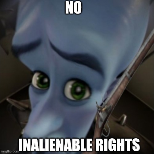 When you're rights are inalienable | NO; INALIENABLE RIGHTS | image tagged in americans | made w/ Imgflip meme maker