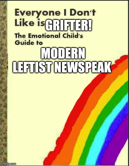Hitler, Nazi, and Fascist no longer mean anything... TIME FOR A NEW WORD!!! | GRIFTER! MODERN LEFTIST NEWSPEAK | image tagged in everyone i don't like blank book | made w/ Imgflip meme maker