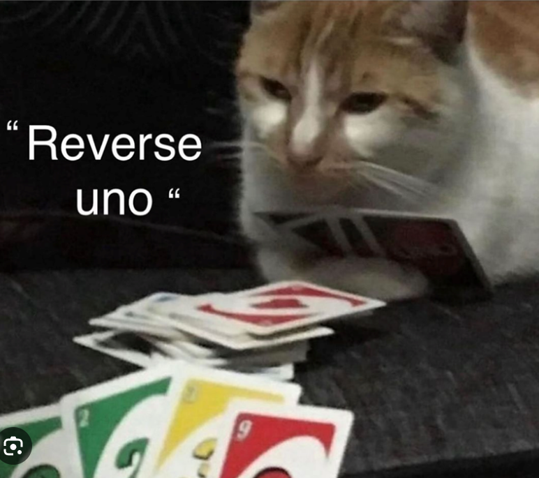 uno reverse cat Blank Meme Template