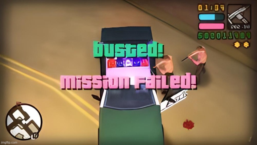 Gta vice city stories "busted" scene | image tagged in gta vice city stories busted scene | made w/ Imgflip meme maker