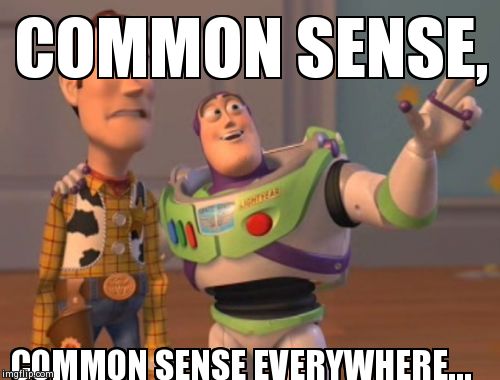X, X Everywhere Meme | COMMON SENSE, COMMON SENSE EVERYWHERE... | image tagged in memes,x x everywhere | made w/ Imgflip meme maker
