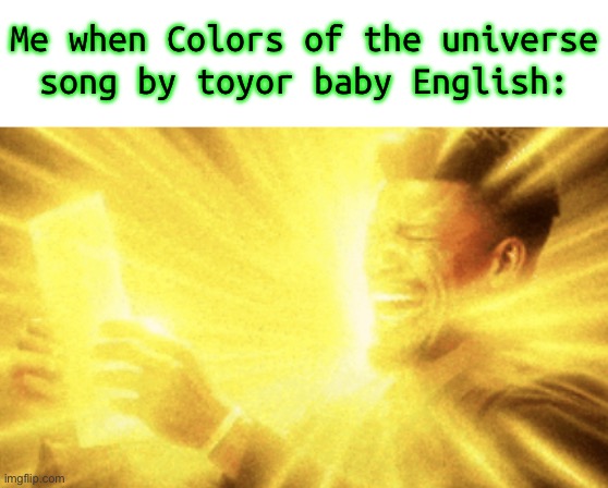 Welp new fandom unlocked, anti-cute_tummies army, today is the day | Me when Colors of the universe song by toyor baby English: | image tagged in jimmy butler peak | made w/ Imgflip meme maker