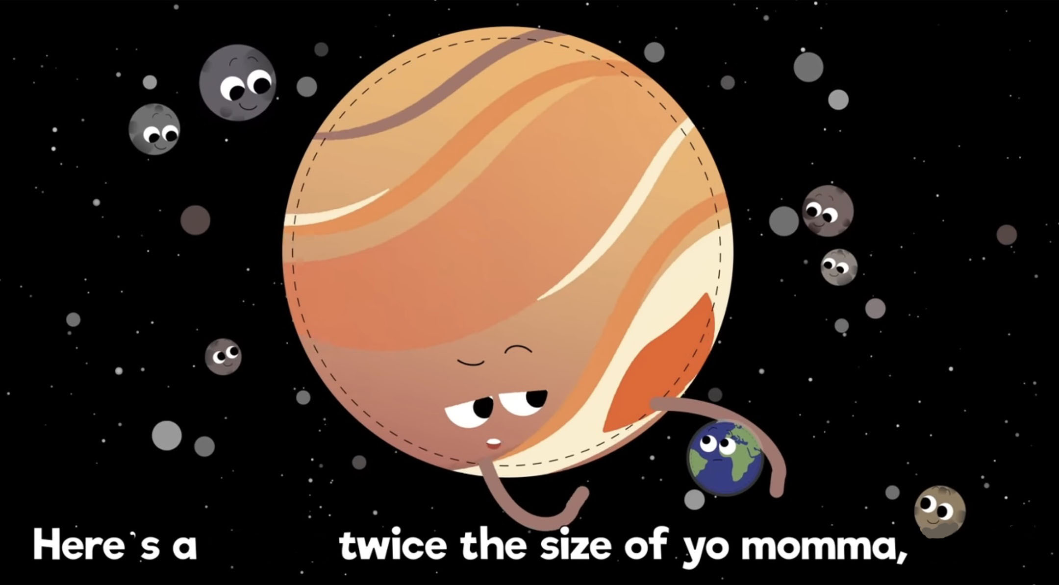 Hopscotch Earth and Jupiter Blank Meme Template