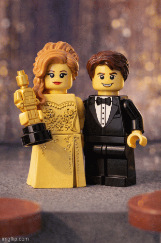 Nicole Kidman & Tom Cruise Oscars 1997 | image tagged in nicole kidman,tom cruise,google images,oscars,lego art,brian einersen | made w/ Imgflip images-to-gif maker