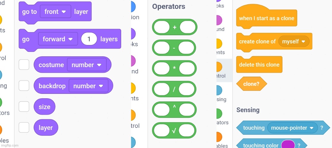 Block ideas [Not an extension, edited in kleki] | image tagged in ui | made w/ Imgflip meme maker