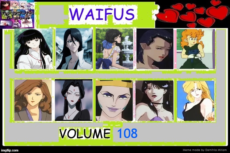 waifus volume 108 | 108 | image tagged in top 10 waifus,waifus,anime,home alone,inuyasha,beautiful | made w/ Imgflip meme maker