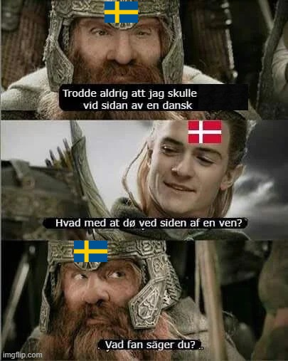 Svensk och dansk konversation Blank Meme Template