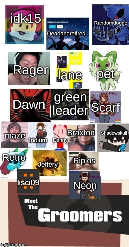 we lowkey need to update ts to a 2026 version | image tagged in meet the groomers updated march 2025 | made w/ Imgflip meme maker