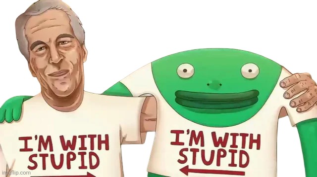 Title | image tagged in jeffrey epstein and mr frog | made w/ Imgflip meme maker