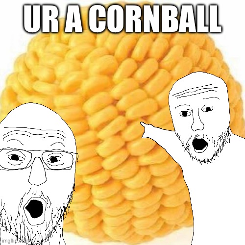 UR A CORNBALL | image tagged in funny,memes | made w/ Imgflip meme maker