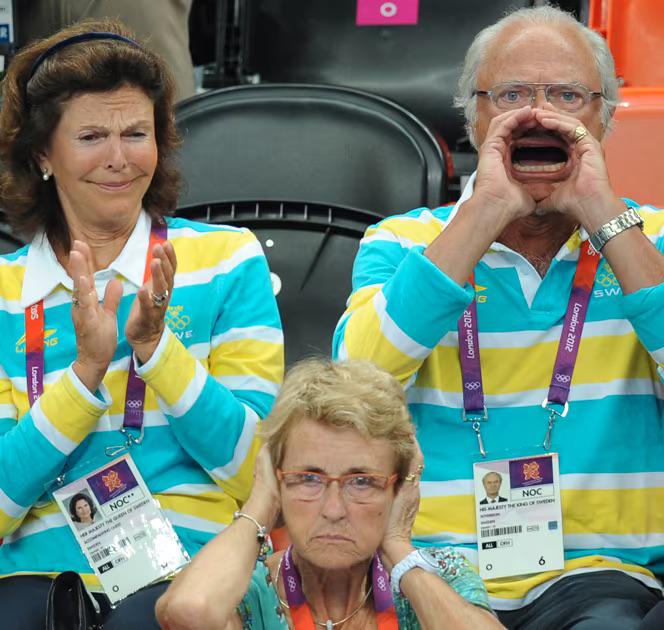 King of Sweden cheering Blank Meme Template