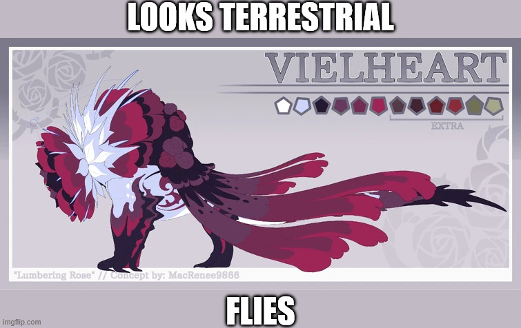 the stat team just threw in the towel | LOOKS TERRESTRIAL; FLIES | image tagged in roblox,creatures of sonaria | made w/ Imgflip meme maker