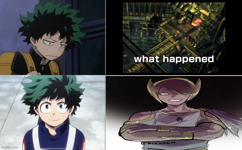 deku hotline jrpgs | image tagged in deku hotline bling,jrpgs,videogames,gaming,my hero academia,ff7 | made w/ Imgflip meme maker