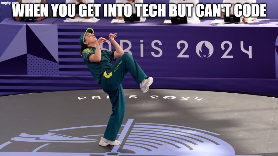 When you get into tech but can't code | WHEN YOU GET INTO TECH BUT CAN'T CODE | image tagged in raygun,tech,developer | made w/ Imgflip meme maker