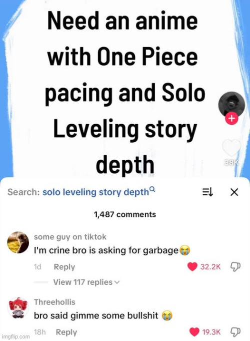 Each to their own of course | image tagged in memes,anime meme,one piece,solo leveling | made w/ Imgflip meme maker