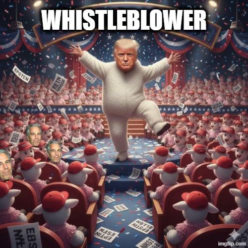 WHISTLEBLOWER | WHISTLEBLOWER | image tagged in whistleblower,trump,maga,jeffrey epstein,epstein,make america great again | made w/ Imgflip meme maker