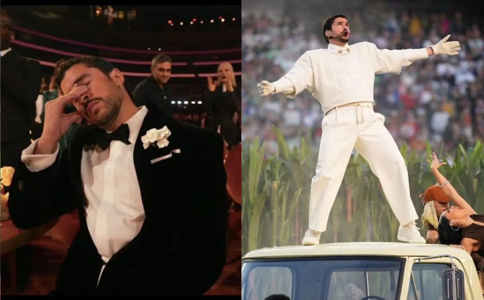 bad bunny faces Blank Meme Template